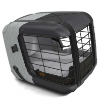 4PETS Автобокс для животных до 8кг "Caree Cool Grey" с креплением ISOFIX, серый