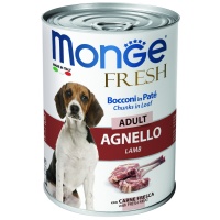 Monge Dog Fresh Chunks in Loaf консервы для собак мясной рулет из ягненка 400г