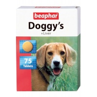 Doggy’s + Liver со вкусом печени для собак (Беафар), уп. 75 таб.