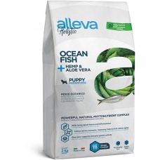 Сухой корм для щенков средних пород Alleva Holistic Ocean Fish + Hemp & Aloe vera Puppy Medium