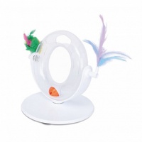 M-Pets Игровая база с мячиком и перьями для кошек 26*21*16см