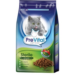 PreVital сухой корм для стерилизованных кошек с птицей, уп. 1,6 кг
