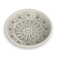 TARHONG Миска для животных "Medallion Paw", бежевая с лапками, 13х13х2,8см (180мл)