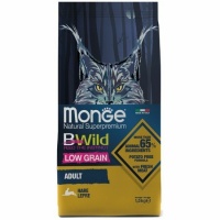 Monge Cat BWild LOW GRAIN низкозерновой корм из мяса зайца для взрослых кошек 1,5 кг