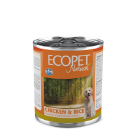 ECOPET NATURAL влажный корм для собак курица с рисом, 300 г