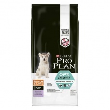 Pro Plan GrainFree сухой корм для щенков ср.пород с чувст.пищеварением индейка