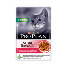 Pro Plan Pouch консервы для стерилизованных кошек утка в соусе